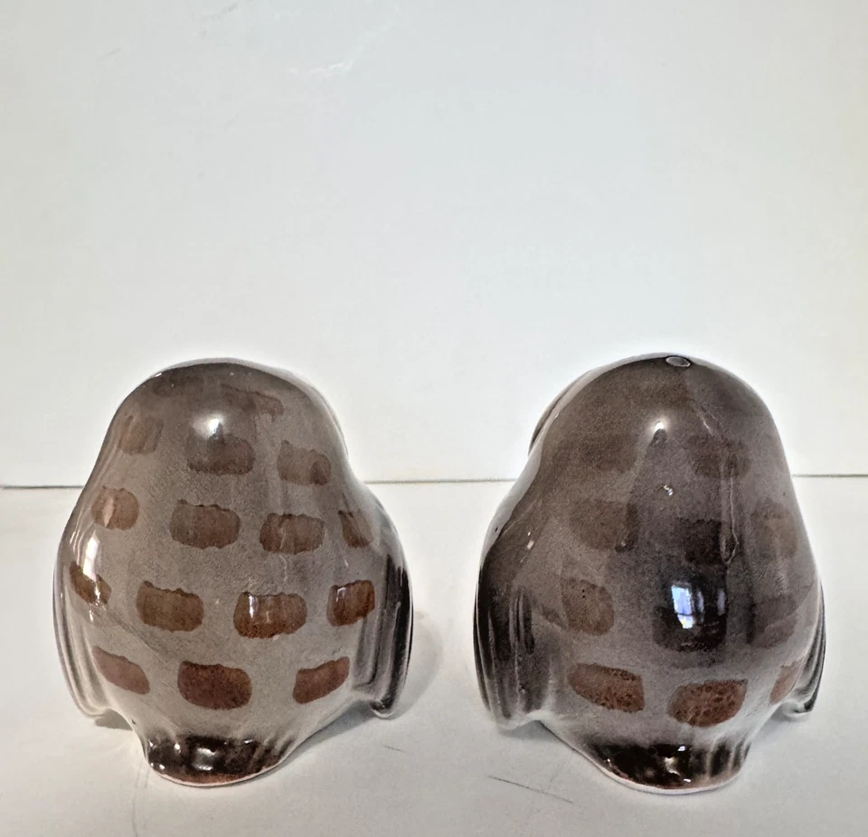 Fitz And Floyd Baby Owl Salt And Pepper Shakers Vintage Hand Painted 3 in - Image 4 of 4