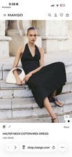 Mango black halter neck maxi dress New With Tags Size Medium