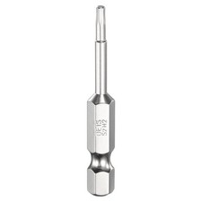 H2.0 Hex Screwdriver Bit 2.0mm Flat Tip 1/4" Shank 50mm Long Chrome Plated