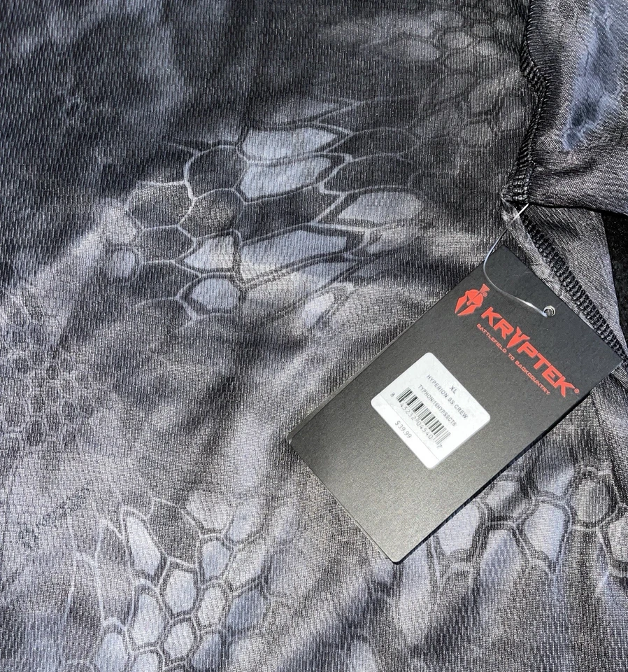 Kryptek Hyperion SS Shirt Black Gray Battlefield 2 Back Country Mens XL NWT - Image 4 of 4