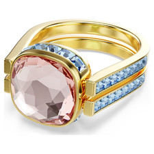 New! Chroma ring Cushion cut, Multicolored, G...
