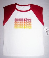 MOTIONWEAR SHIRT TOP DANCE "DANCERS LOVE BOYS" GIRLS LC LARGE 12-14 NWT