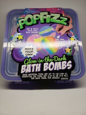 POPFIZZ Ultimate Glow-in-the-Dark D.I.Y. Bath Bombs Kit NEW 