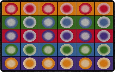 Flagship Carpets Dot Spots Colorful Children's Classroom Area Rug for Kids Ro...