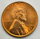1942 D Lincoln Wheat Cent RED Brown Choice to Gem BU CH GM RB Penny Free Ship!