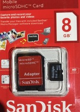 micro sd card 8gb With Adapter new 