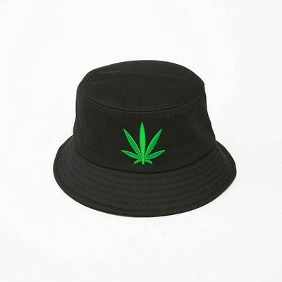 Cannabis Leaf Bucket Hat Summer Cap 