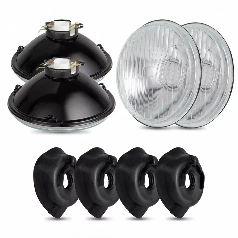 4pcs For Toyota Pickup 1975-1978 5.75" Round LED Headlights Hi/Lo Beam Housing Foto 2 de 4