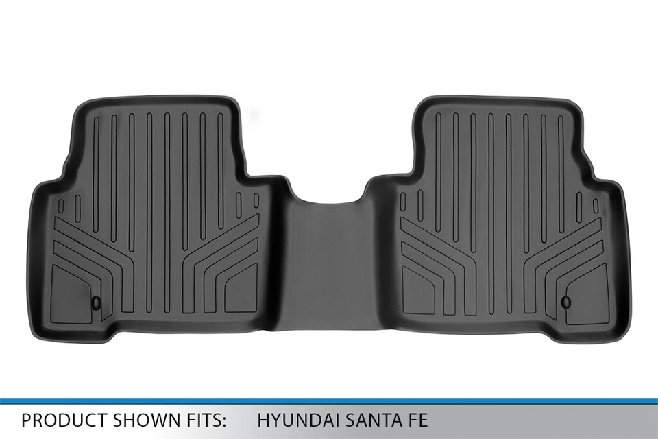 SMARTLINER Floor Mats 2nd Row Liner 2013-2018 Hyundai Santa Fe 2019 Santa Fe XL Foto 3 de 3