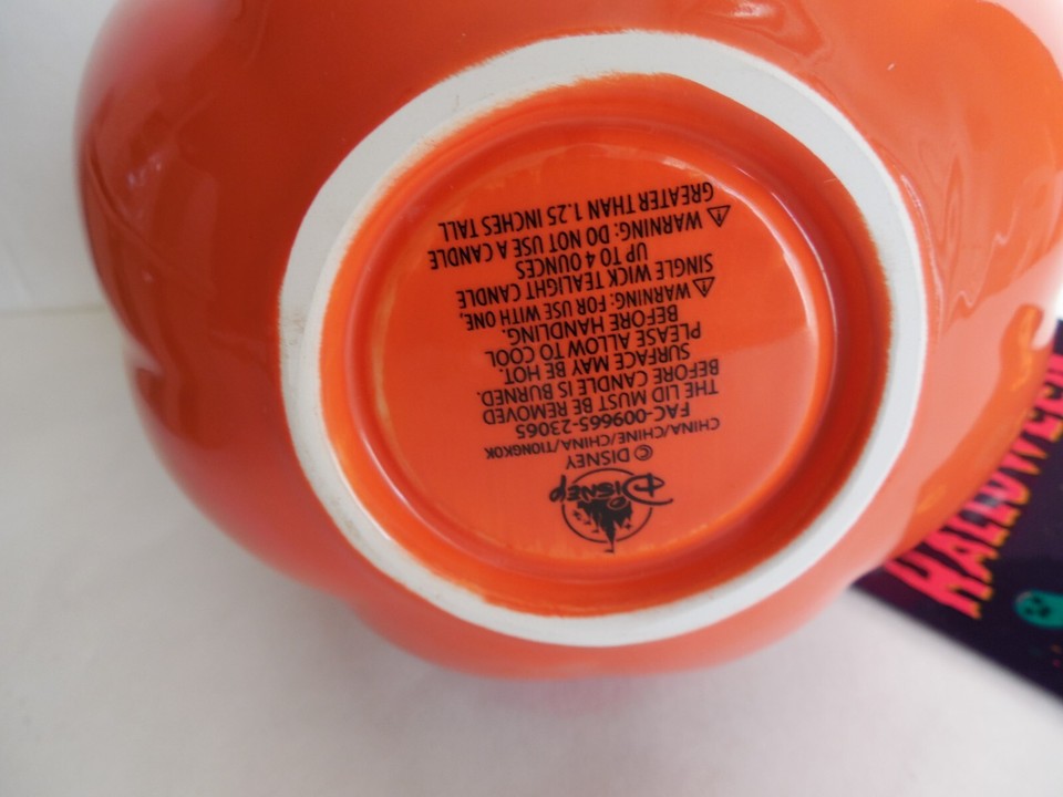 New Disney Parks Mickey Mouse Pumpkin Halloween Votive Candle Tea Light