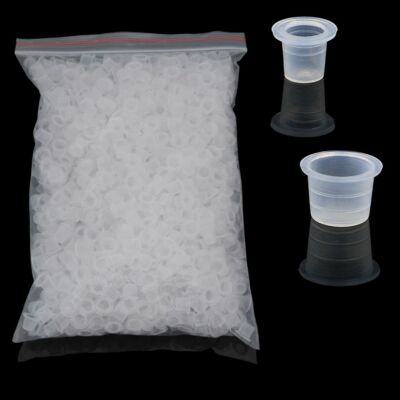 100-500pcs Tattoo Supplies Plastic Ink Cups Pigment Caps Vari Large Medium Small