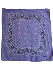 VTG Color Bandana Lavender Purple Floral 100 Cotton USA rare Pattern