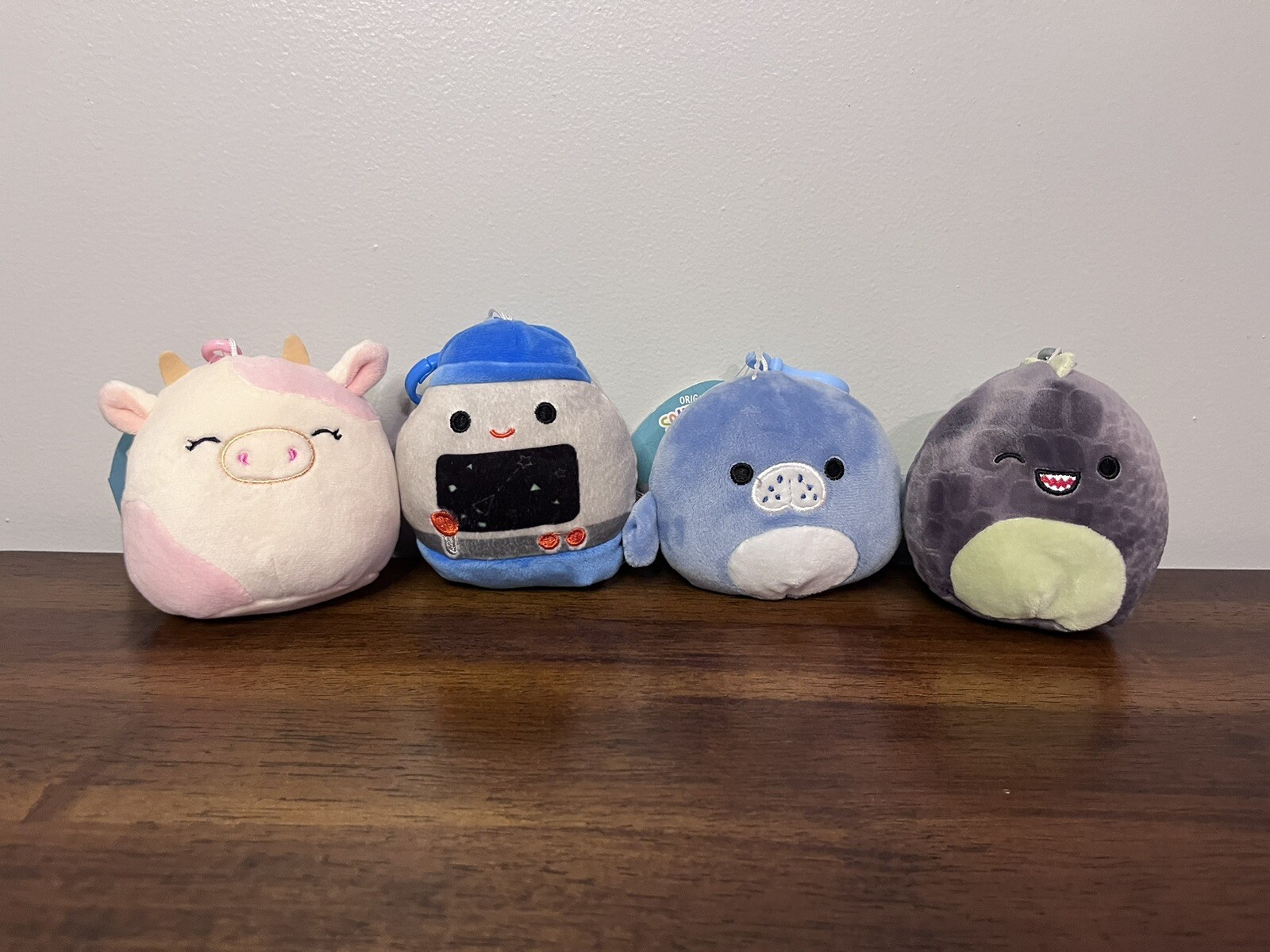 Lot of 4 Squishmallows 3.5” Clip-on Keychains