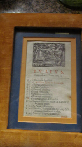 RARE Calendar page in Latin from the Month of July, Mid 1600's, with Saints days - Imagen 3 de 4