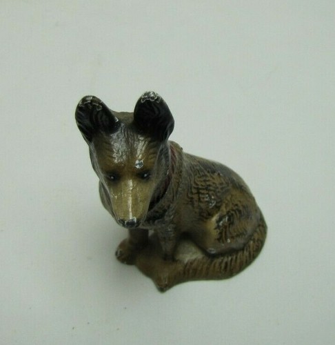 GERMAN SHEPHERD Old Cast Iron Figural Dog Decorative Desk Art Paperweight - Picture 7 of 11