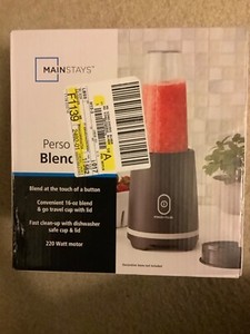 "MAINSTAYS" Personal Blender-Black-16oz Blend & Travel Cup w/lid-NEW in BOX