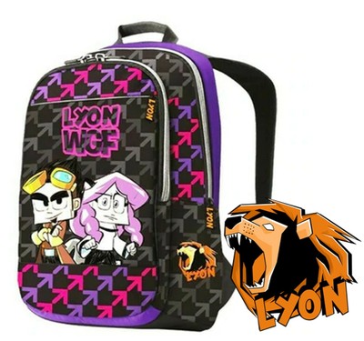 LYON ZAINO ORGANIZZATO LYON GAMER E ANNA WGF NUOVA COLLEZIONE SCUOLA 2023 |  eBay