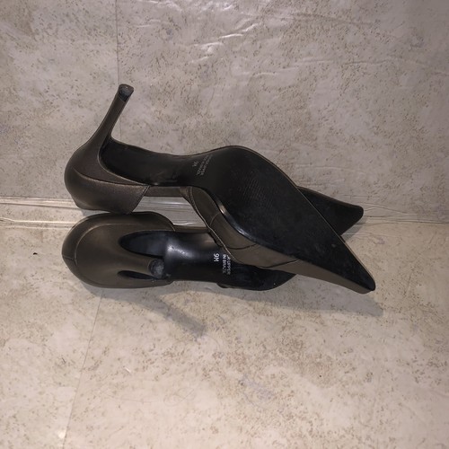 Carole Little Pewter Slip On Pointed Toed Stiletto Heels Size 9 M - Picture 6 of 8