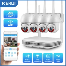 KERUI Security Camera System Outdoor Wireless Audio Wifi Home CCTV 4MP 8CH NVR