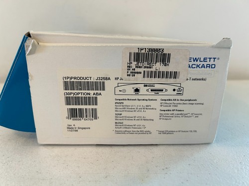 Hewlett Packard HP JetDirect 170x External Print Server for Windows J3258A W/ CD - Picture 10 of 11