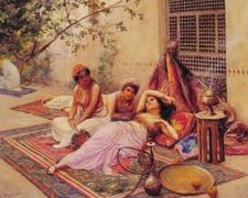 oil painting The Open Market hand painted in oil item on canvas Home wall Decor