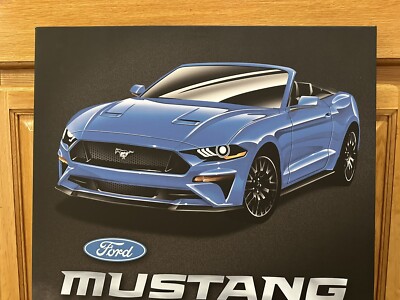 Ford Mustang Sign Canvas GT Garage Gas Oil Tools Wheels Vintage