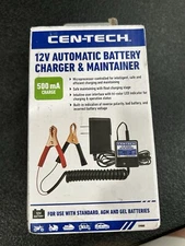 Cen-tech 12V Automatic Battery Charger & Maintainer  Open Box New