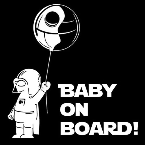 Baby on Board Darth Vadar Quality Car Decal Sticker Kids Star Wars - Picture 6 of 6