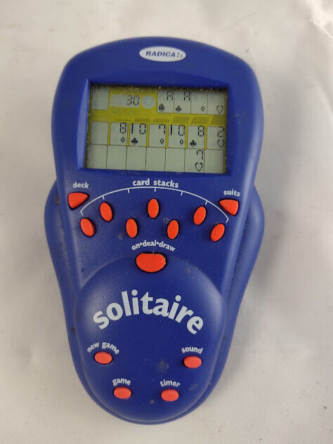 Radica Solitaire Electronic Handheld Travel Game 2000 Tested and Works