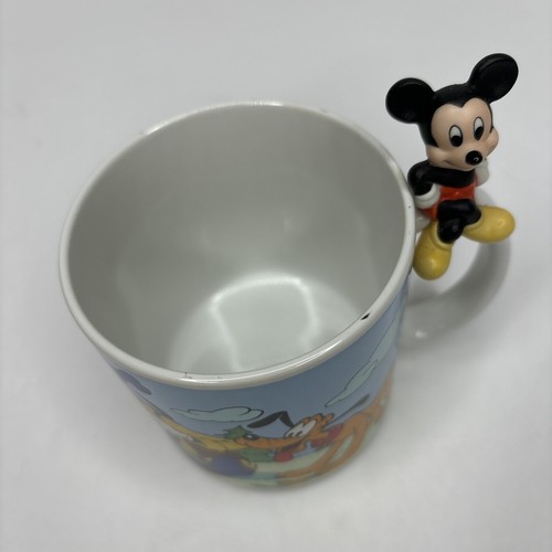Disney Mug Mickey Figurine Sitting On Handle 8 oz Mickey & Friends Coffee Cup  - Picture 8 of 8