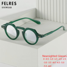 Unisex Round Anti Blue Light Myopia Nearsighted Glasses Retro Clear Lens Glasses