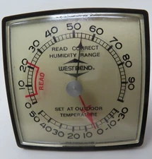 Vintage 1978 West Bend Co Humidity Gauge Airguide Instrument
