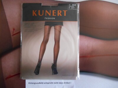 Kunert Fashion Strumpfhose mit Luxus Naht Gr. 40-42 Schwarz # 2680