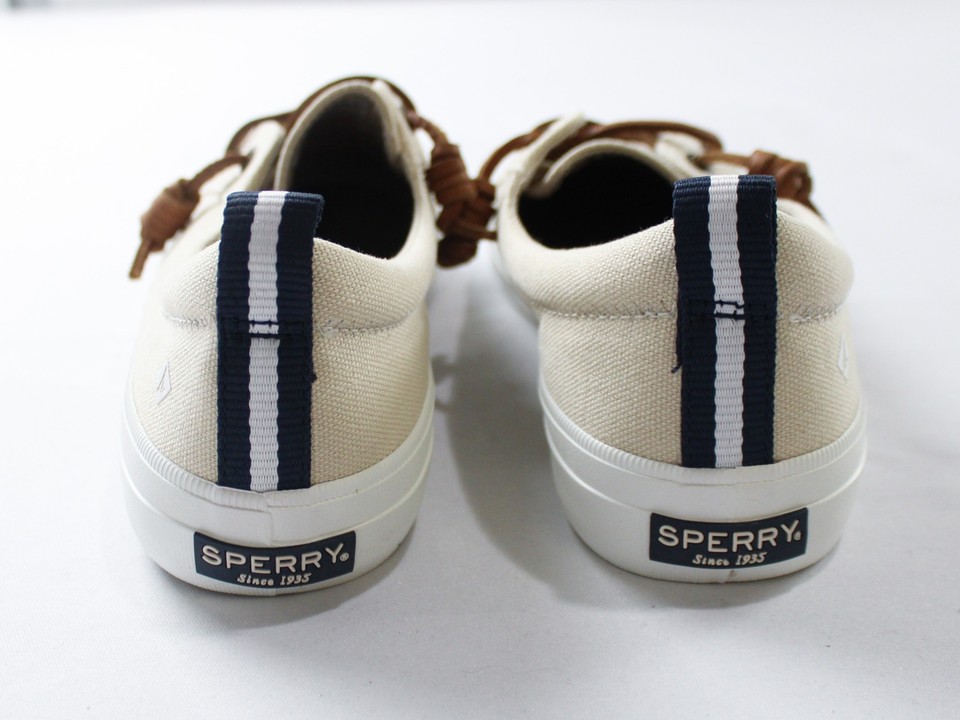 Sperry Women's Crest Vibe Barrel Lace Sneakers JL3 OffWhite Size US9.