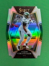 2021 Panini Select #186 Alijah Vera-Tucker RC Premier Level Silver Prizm Die-Cut