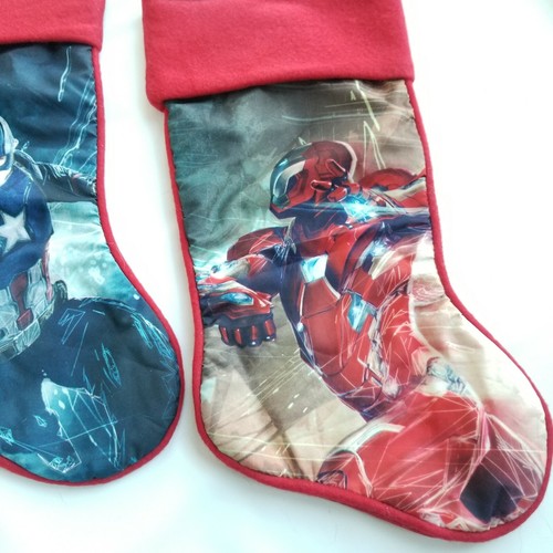 3 Pack Lot new XL 18" Captain America Marvel Christmas Holiday Stockings Set Red - Picture 4 of 6