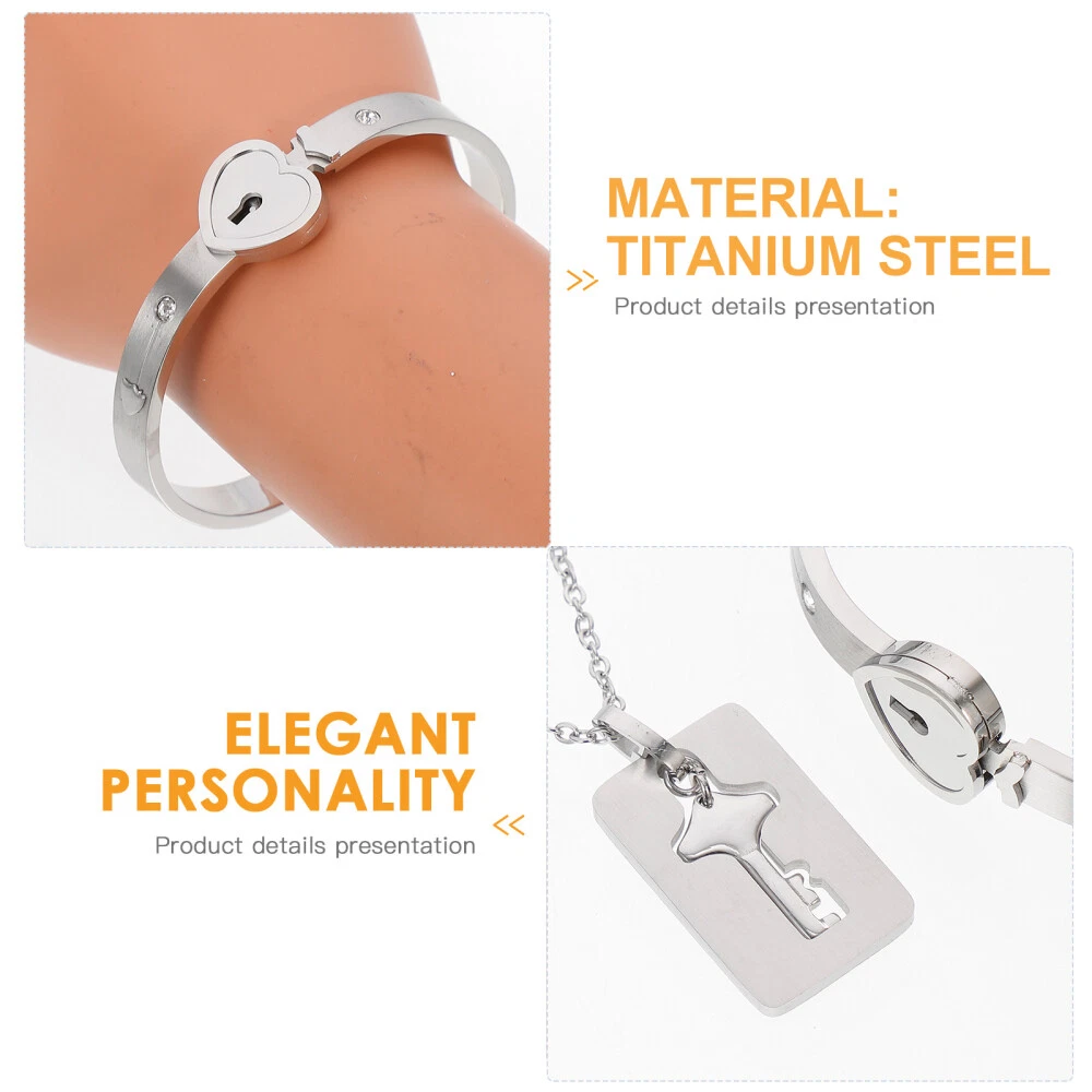 Couple Jewelry Loving Heart Bracelet Love Lock Wrist Key Bangle Simple