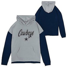 NFL Dallas Cowboys Girls Fleece Hooded Sweatshirt, XL 14/16 