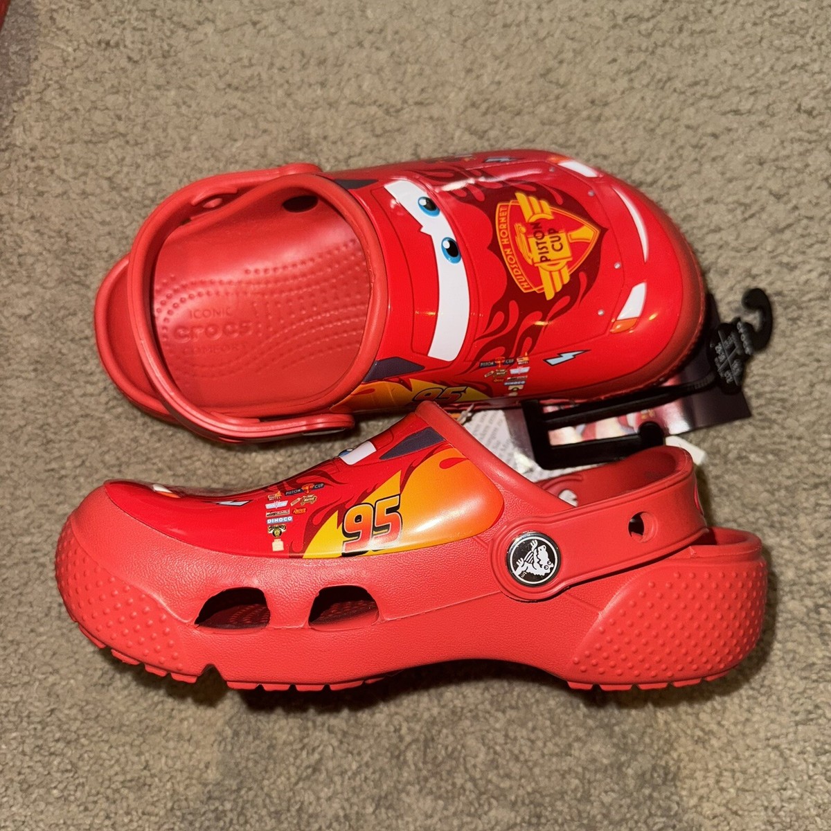 Crocs X Disney Cars Lightning McQueen Clog PS Size 12C Brand New 100%  Authentic!