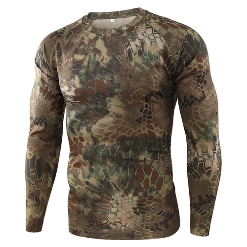 #Casual ESDY Mens Combat T-shirt Long Sleeve Camouflage Army Tactical MilitaryA+ - Picture 31 of 46
