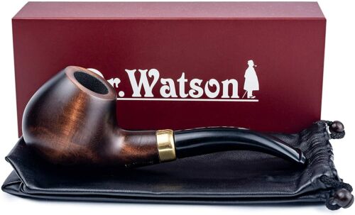 Dr. Watson - Tabakrauchpfeife, klassische gebogene Apfelform, passt 9 mm Filter - Bild 5 von 7