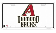 arizona diamondbacks logo white license plate made in usa