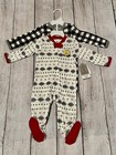 New ~ 3-6 Months ~ Honest Kids Organic Cotton Footed Pajamas Sleepers ~ Set Of 2