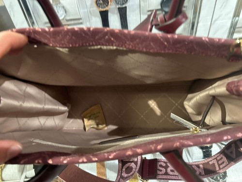 Michael Kors MK Mirella Medium Handbag Purse Tote Crossbody Shoulder Bag Oxblood - Picture 13 of 14