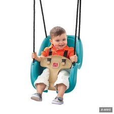 Outdoor Infant to Toddler Swing with Secure Harness for Ages 9 Months to 3 Years