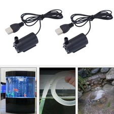 2pcs USB Small Submersible Water Pump Fish Tank Pond Aquarium Fountain Pump
