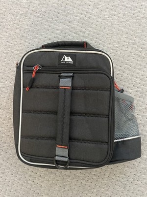 AZ Pro Insulated Lunch Bag Soft Cooler Black Gray Excellent Condition