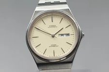 Vintage [Near MINT] New Batt Citizen Forma 3300-431759 KANJI Mens Qz Watch JAPAN