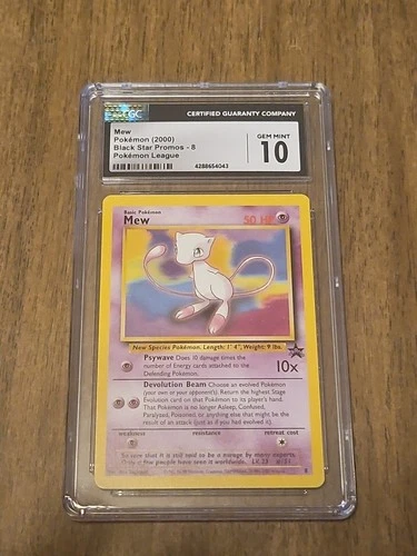 CGC 10 - Mew (2000)Black Star Promo - 8 Regular