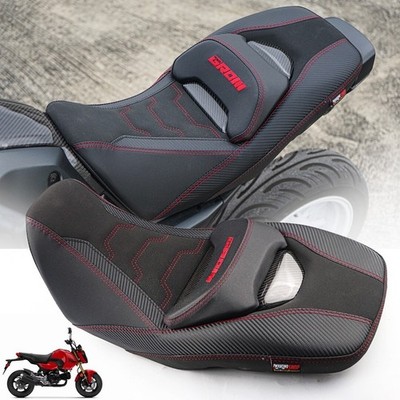 PASSEND FÜR HONDA NEW GROM 125 2021-2026 ERSATZ DUAL CARBON SITZPOLSTER NÄHTE...
